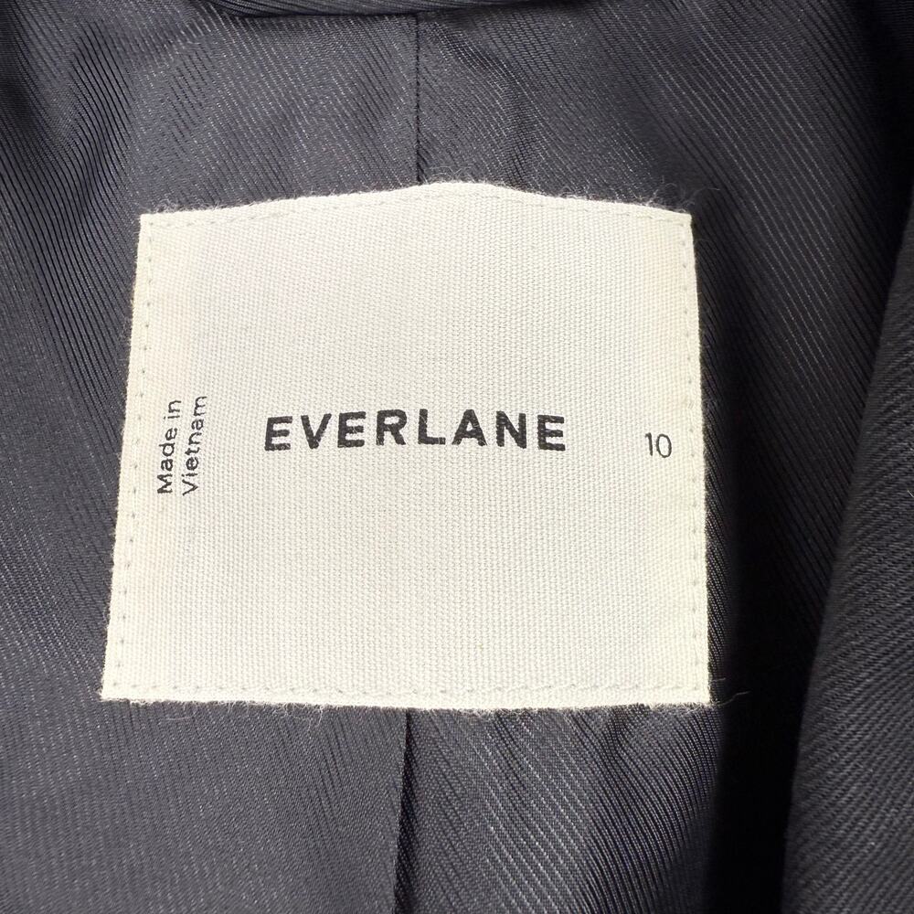 Everlane The Tencel Oversized Blazer Women's Size 10 Black Preppy Modern - Picture 4 of 15